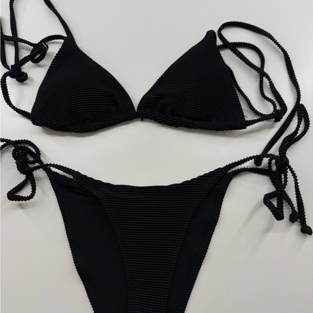 SHEIN Black Classic Bikini Swimwear